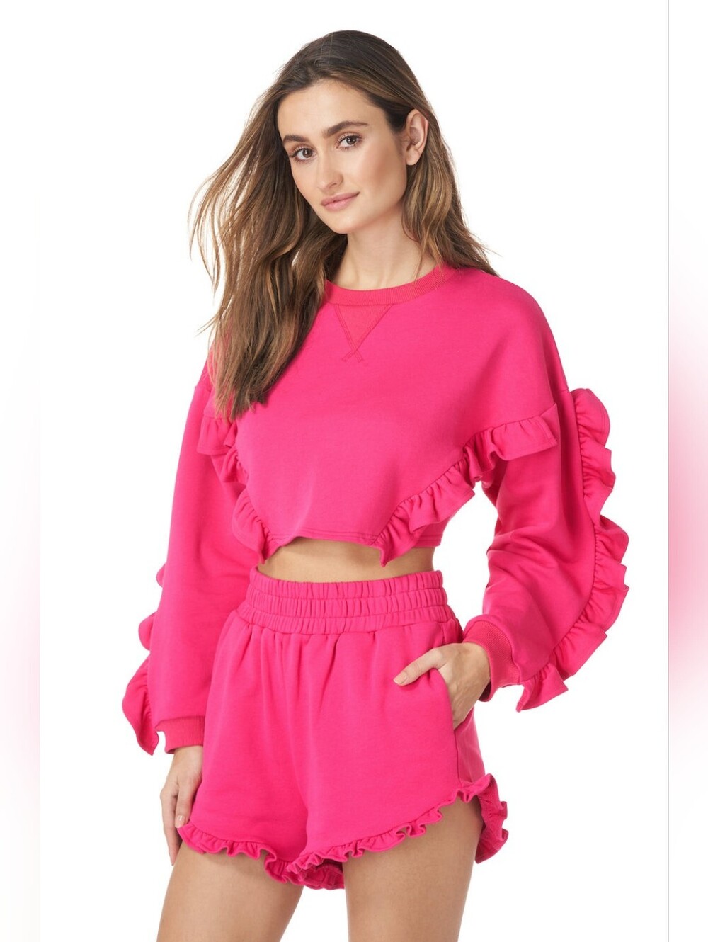 AMUR Ruffle Shorts Set Size Small